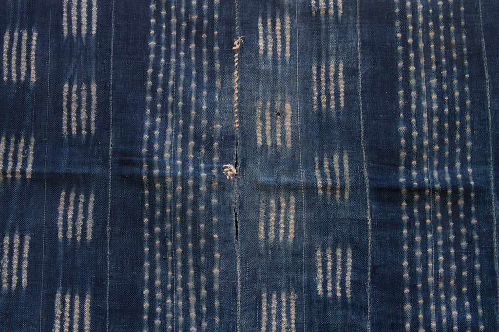 Stellar Cross Indigo Mud Cloth Throw