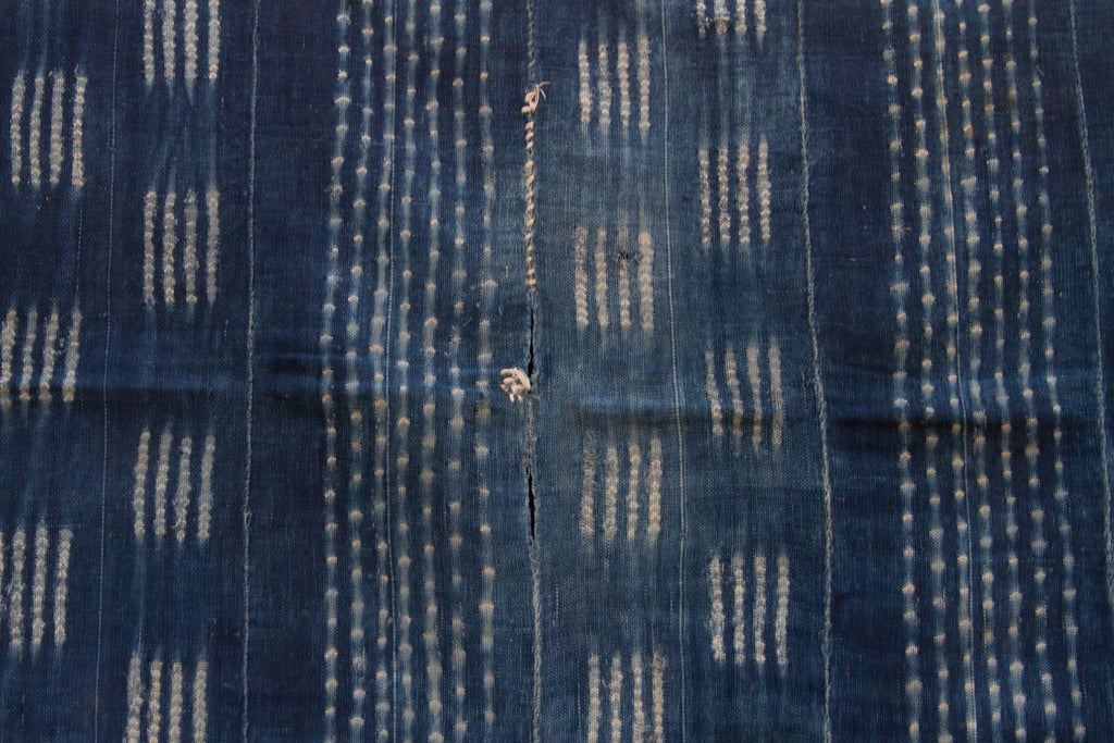 Stellar Cross Indigo Mud Cloth Throw