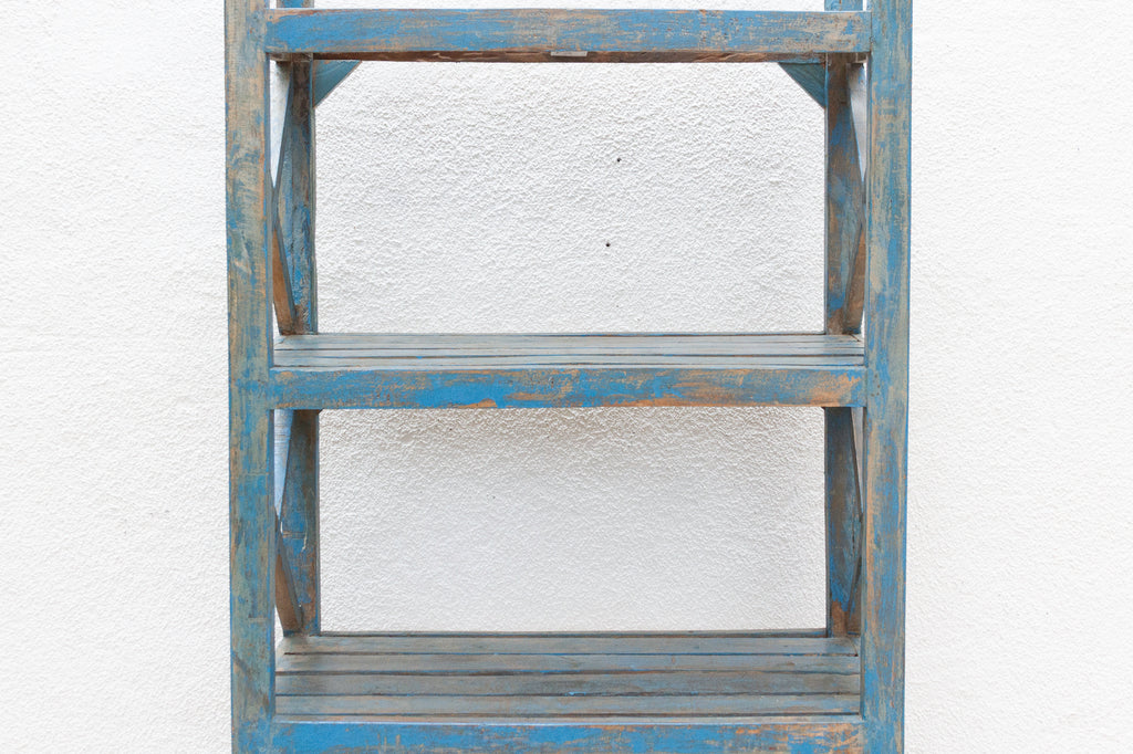 Coastal Cottage Painted Blue Open Bookcase