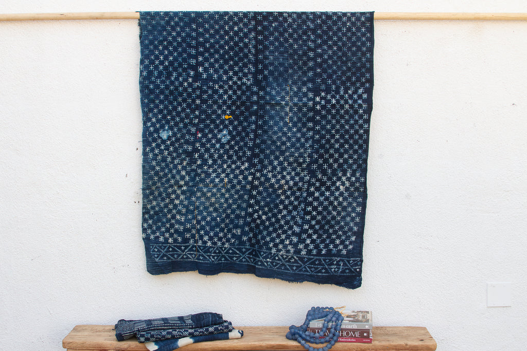 Constellations Indigo Mud Cloth Throw