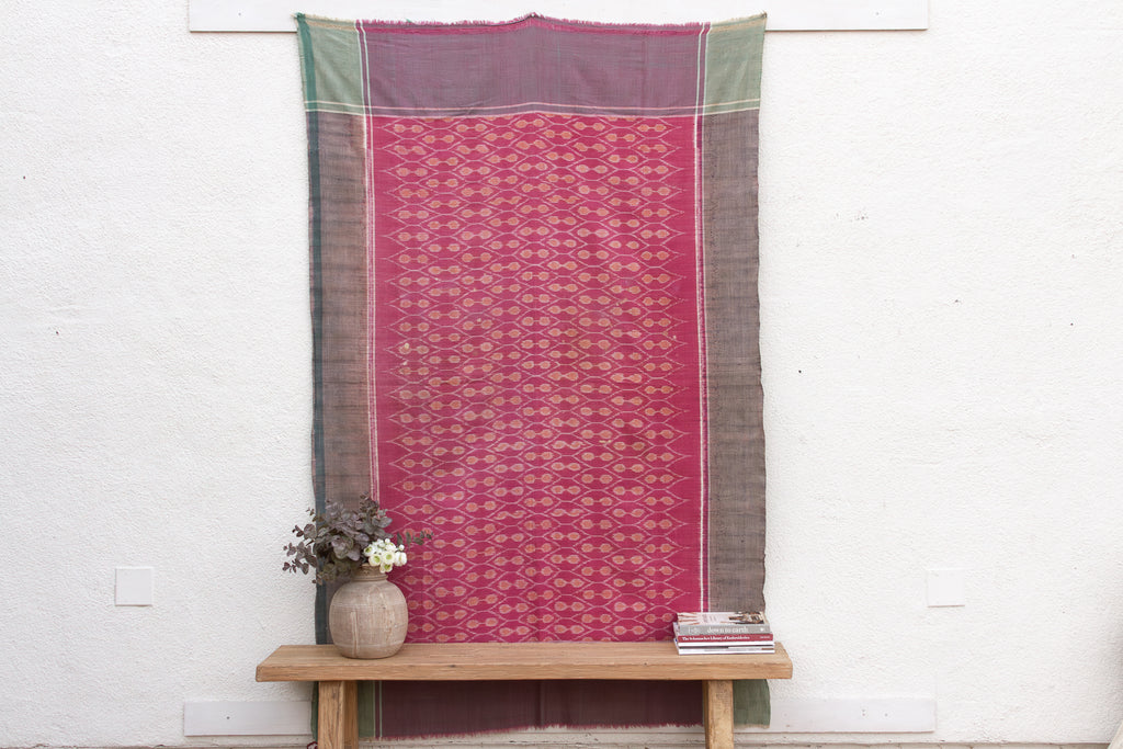 Antique Magenta Ikat Prestige Cloth
