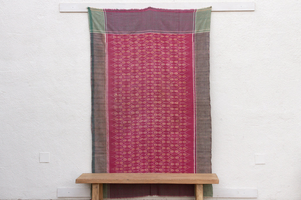 Antique Magenta Ikat Prestige Cloth