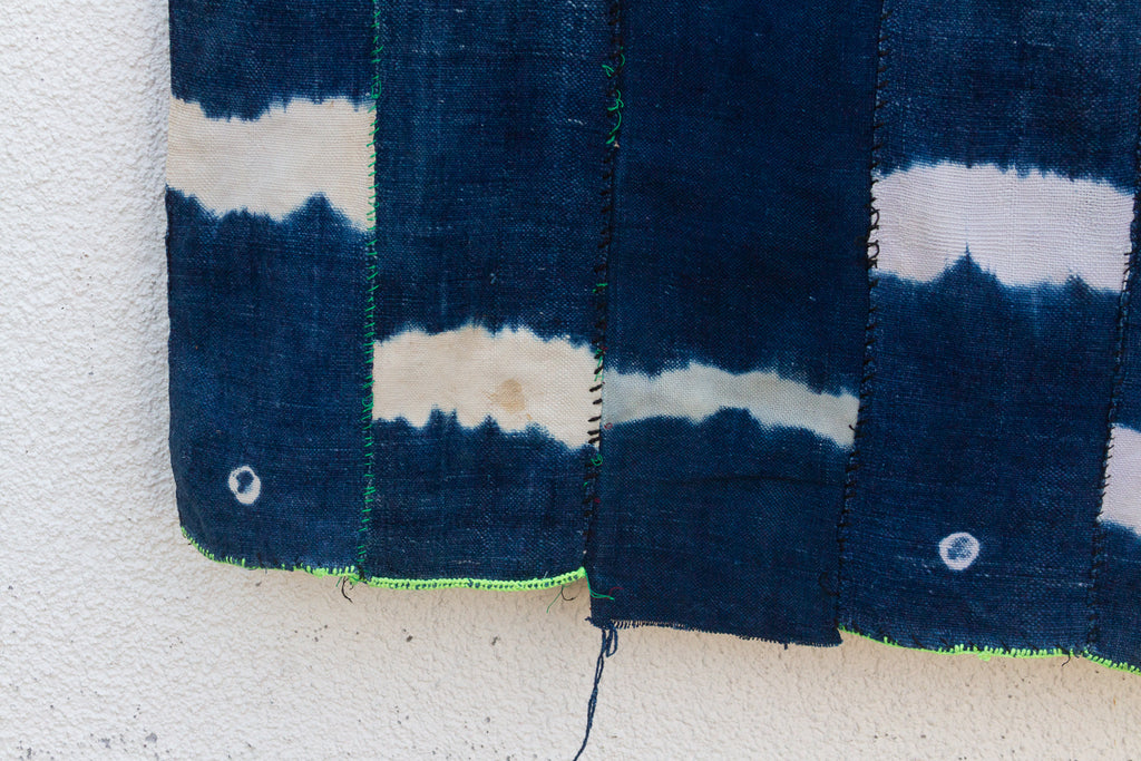 Bold Block Indigo Mud Cloth Throw