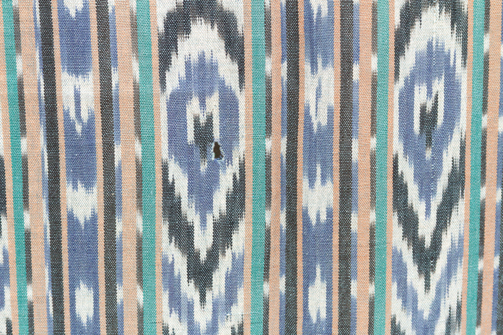 Monumental Cool Blue Ikat Textile