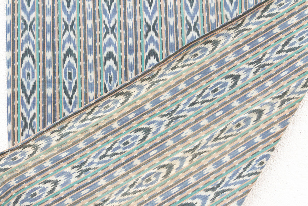 Monumental Cool Blue Ikat Textile