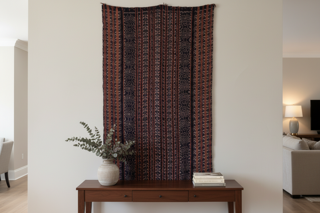 Large 20th Century Sumba Ikat Textile Panel