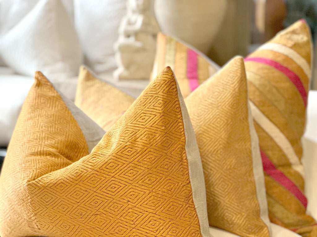 Ludhiana Diamond, Heirloom Bagh Phulkari Pillow