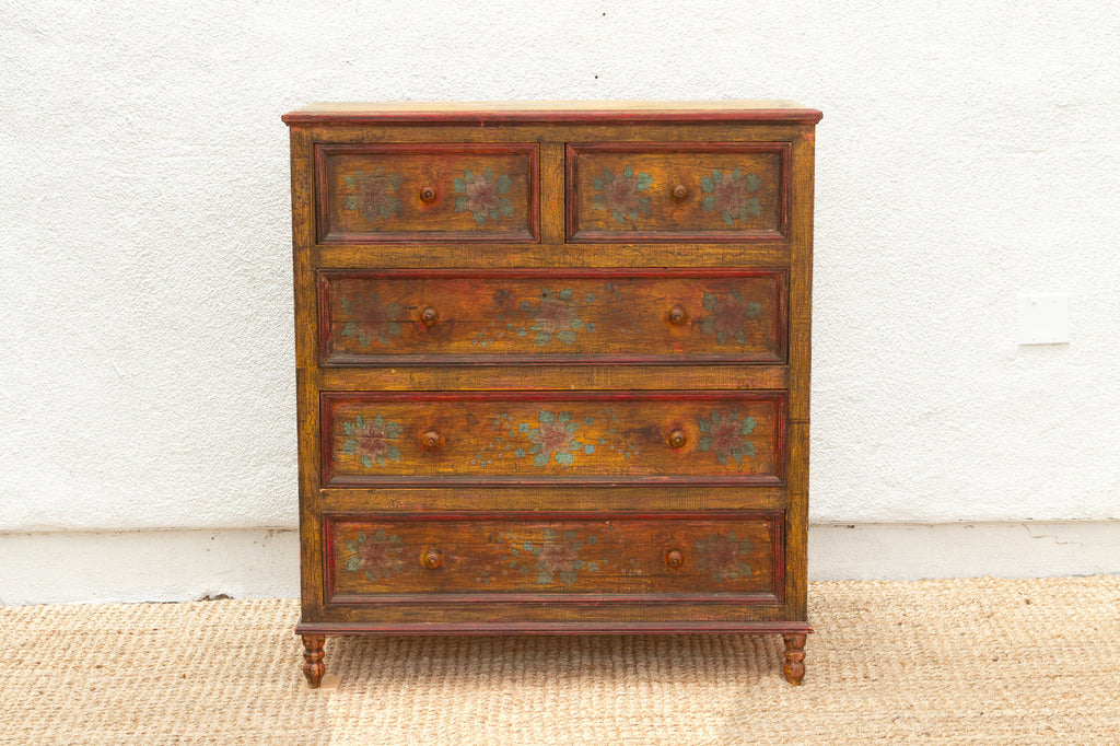 Marigold Bloom, Vintage Indian Chest of Drawers (Trade)
