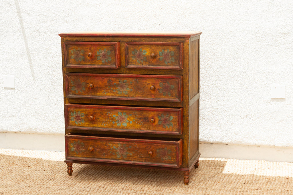 Marigold Bloom, Vintage Indian Chest of Drawers (Trade)