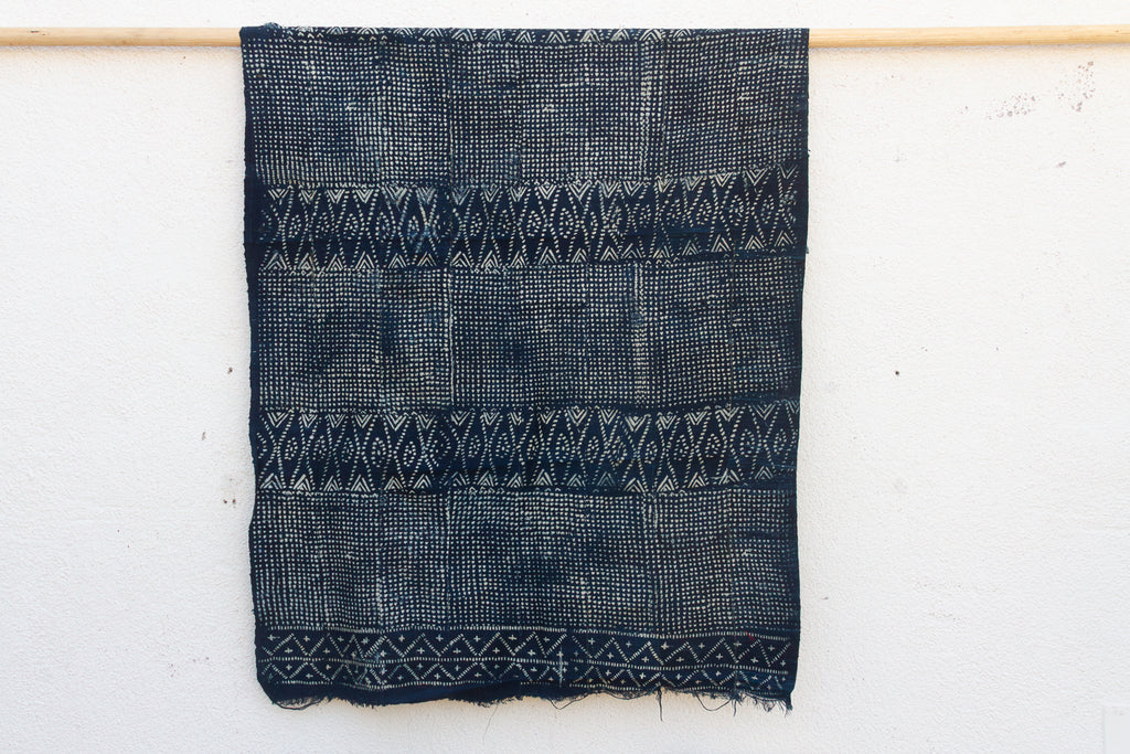 Stellar Indigo Mud Cloth Throw