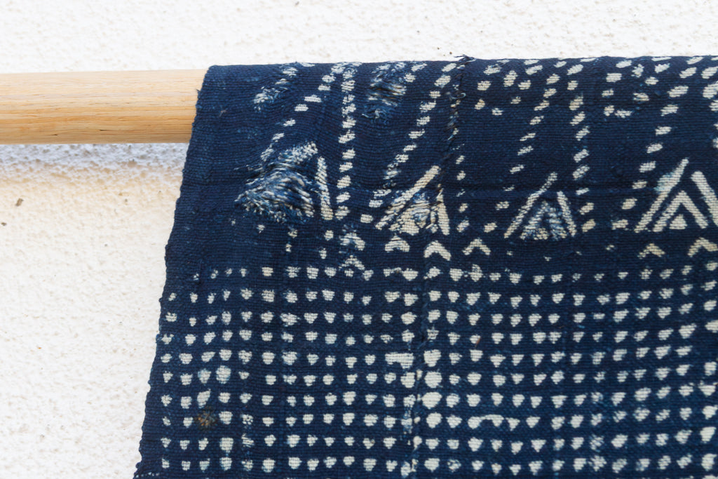 Stellar Indigo Mud Cloth Throw