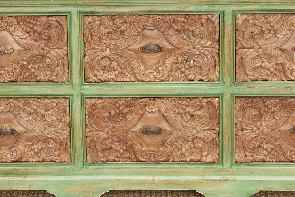 Long Verandah Carved & Painted Rustic Dresser