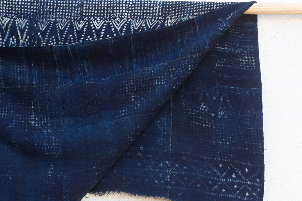 Stellar Indigo Mud Cloth Throw