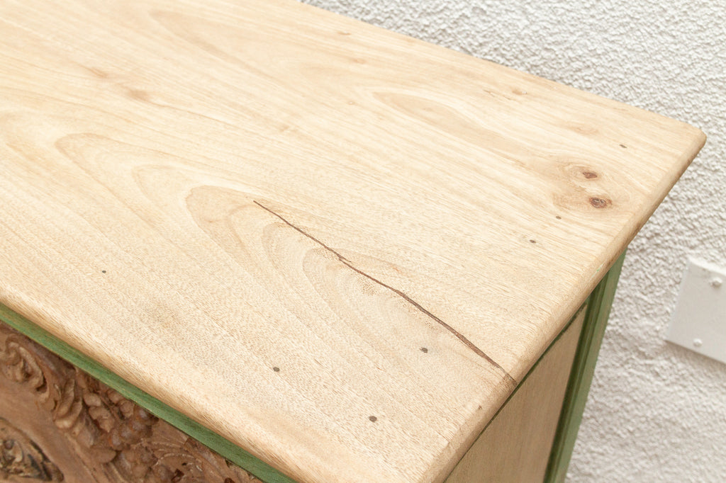 Long Verandah Carved & Painted Rustic Dresser