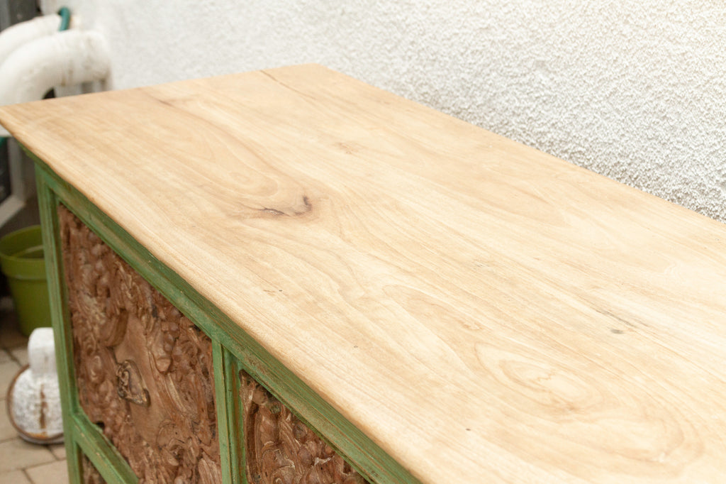 Long Verandah Carved & Painted Rustic Dresser