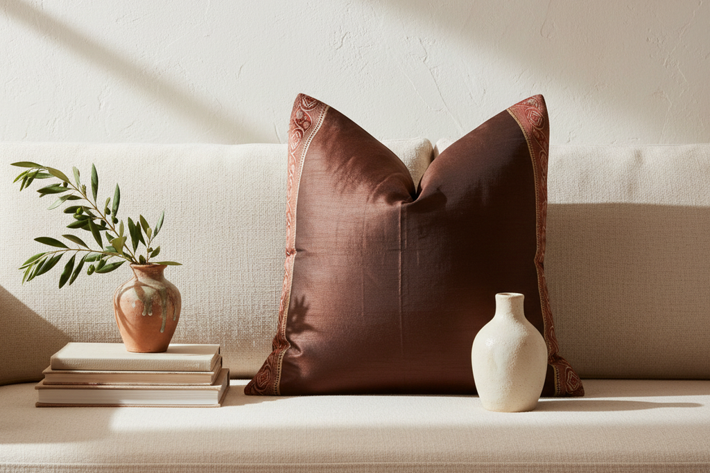 Acajou Festive Silk Euro Pillow Cover