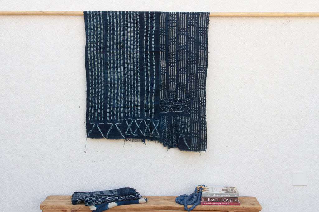 Cascade Indigo Mud Cloth Throw (Trade)