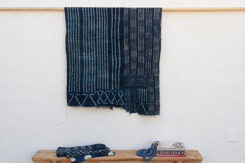 Cascade Indigo Mud Cloth Throw (Trade)
