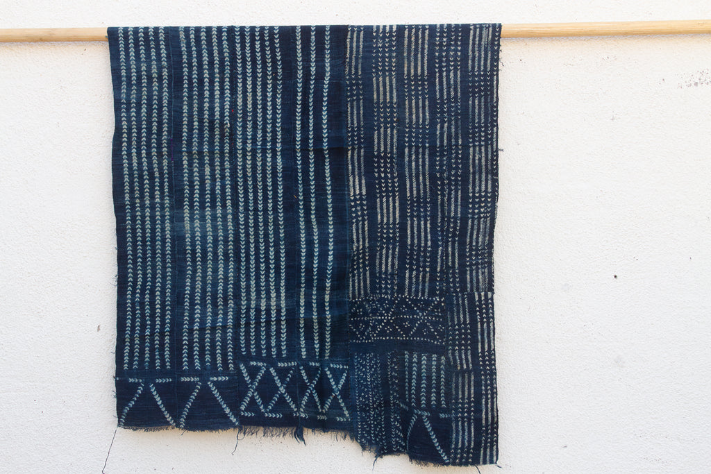 Cascade Indigo Mud Cloth Throw (Trade)
