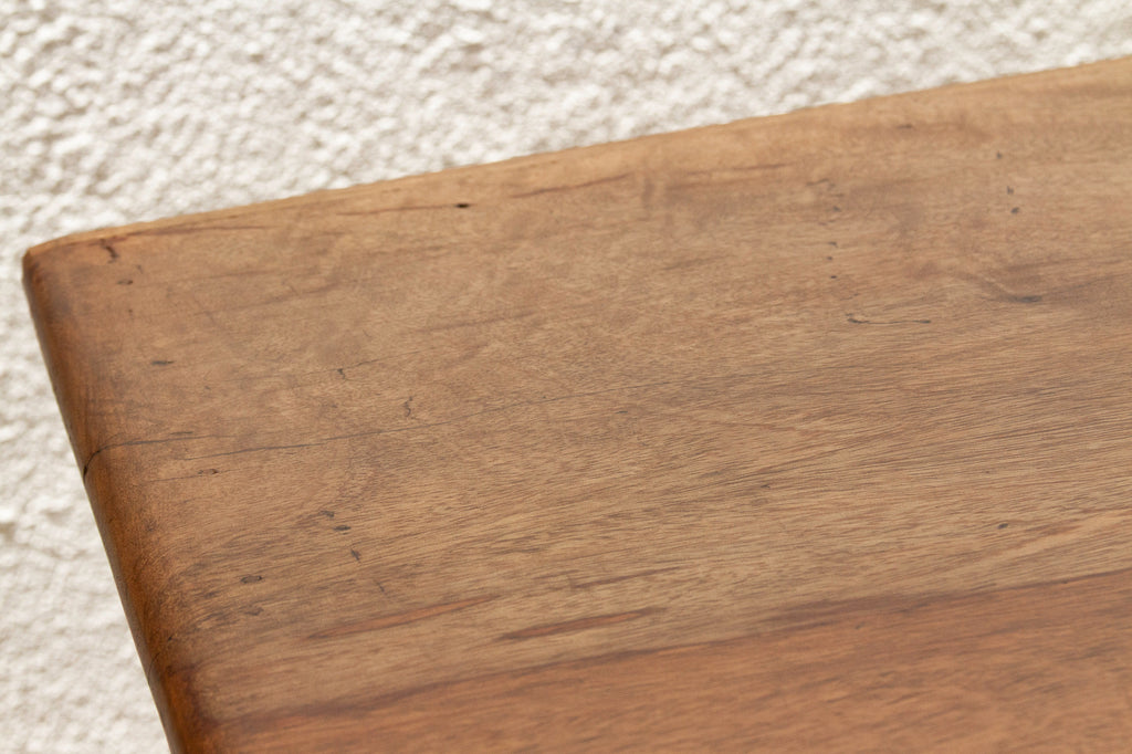 Long Rustic Dresser with Architectural Carving & Floral Knobs