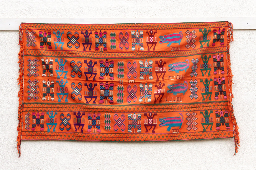 Antique Brocade Tribal Fabric From Indonesia