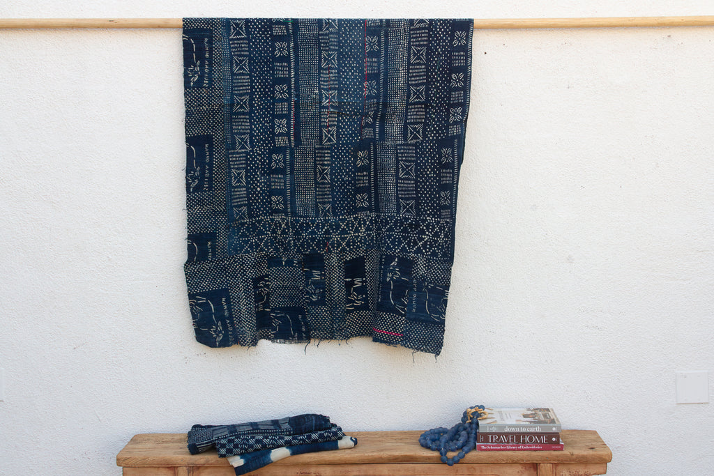 Village Griot Indigo Mud Cloth Throw (Trade)