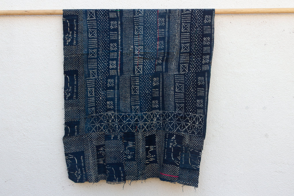 Village Griot Indigo Mud Cloth Throw (Trade)