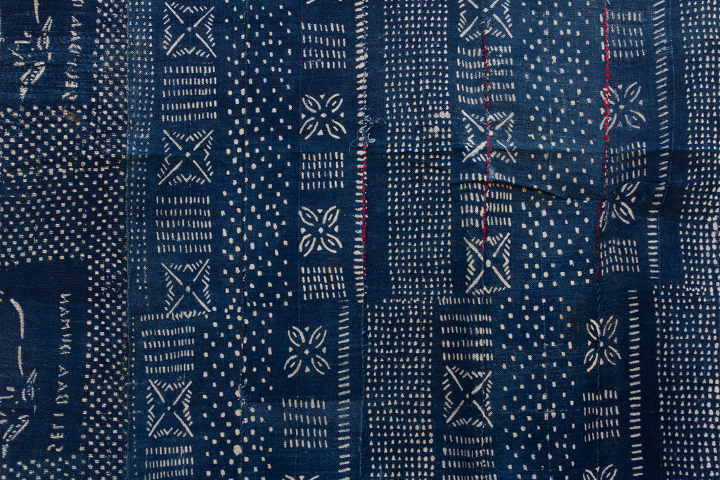 Village Griot Indigo Mud Cloth Throw (Trade)