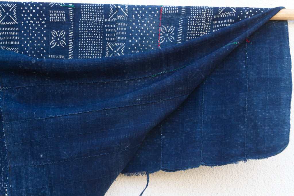 Village Griot Indigo Mud Cloth Throw (Trade)