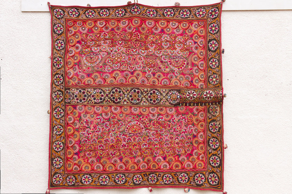 Authentic Antique Kutch Embroidered Textile (Trade)