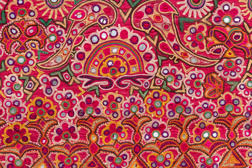 Authentic Antique Kutch Embroidered Textile (Trade)
