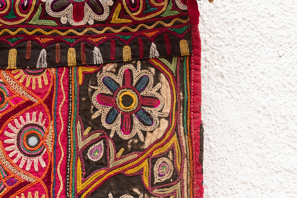 Authentic Antique Kutch Embroidered Textile (Trade)