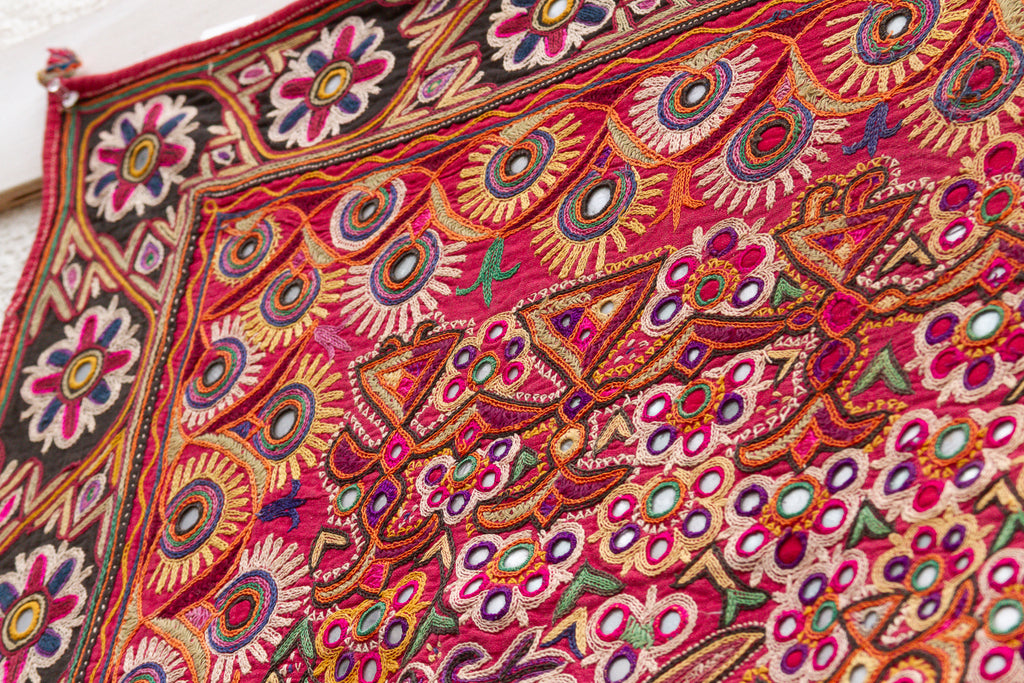 Authentic Antique Kutch Embroidered Textile (Trade)