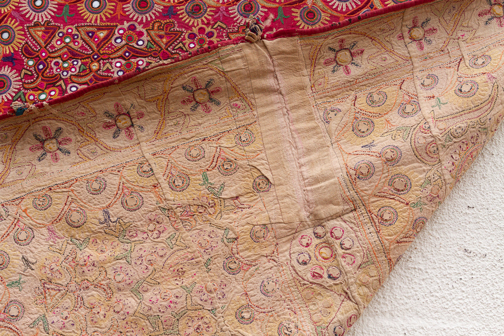 Authentic Antique Kutch Embroidered Textile (Trade)
