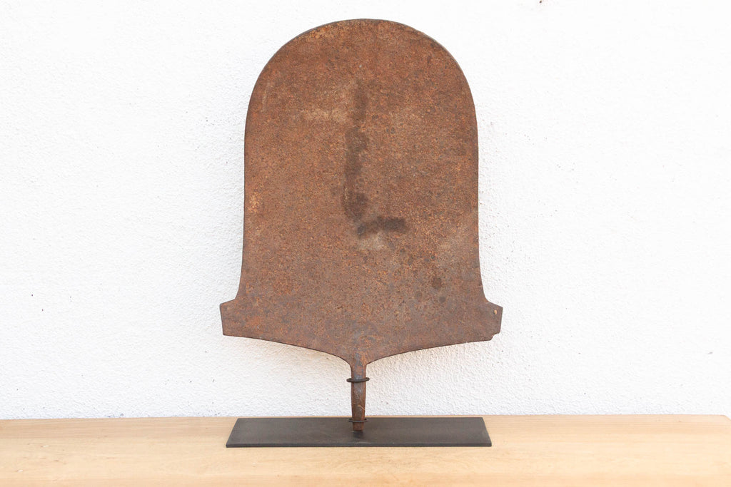 Antique African Iron Spade Currency on Custom Stand
