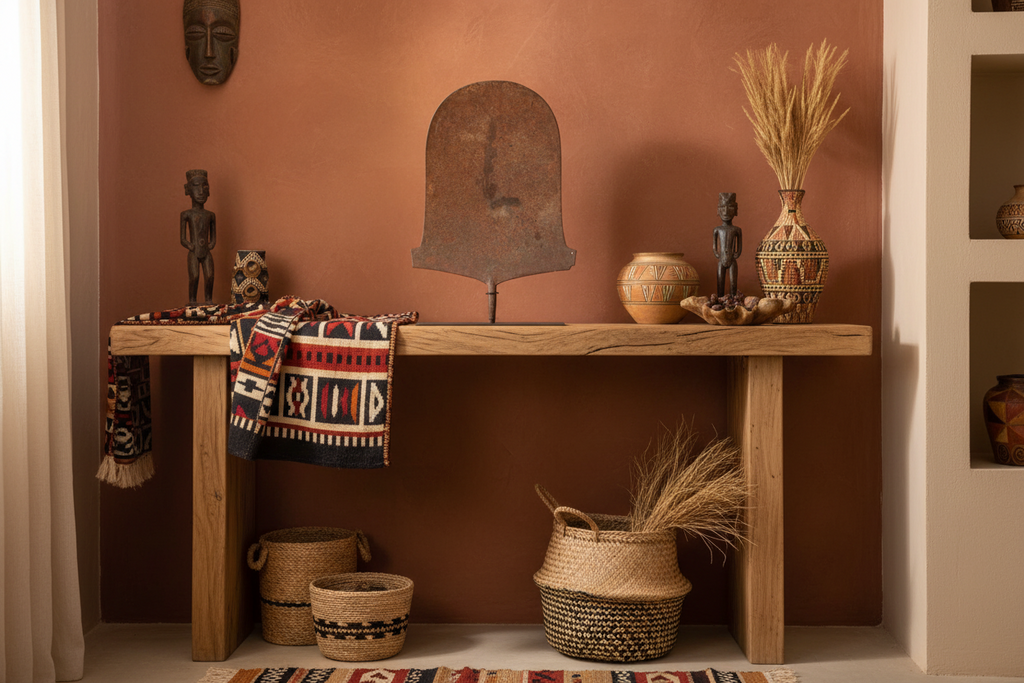 Antique African Iron Spade Currency on Custom Stand