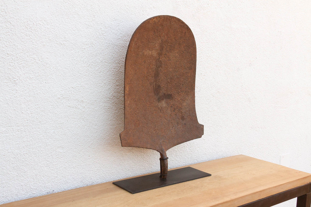 Antique African Iron Spade Currency on Custom Stand