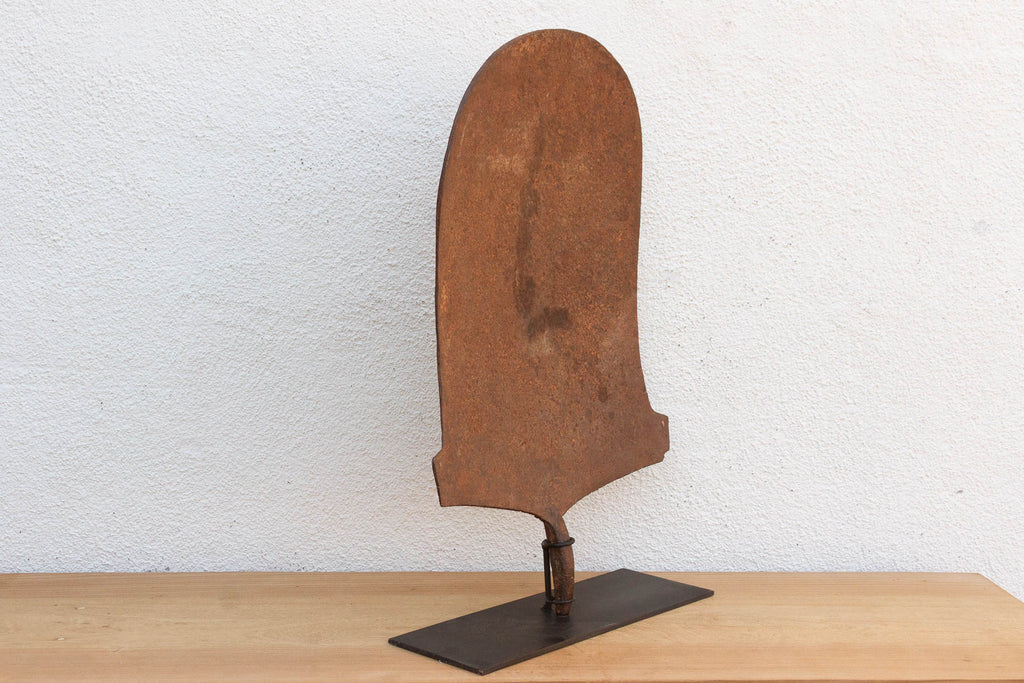 Antique African Iron Spade Currency on Custom Stand