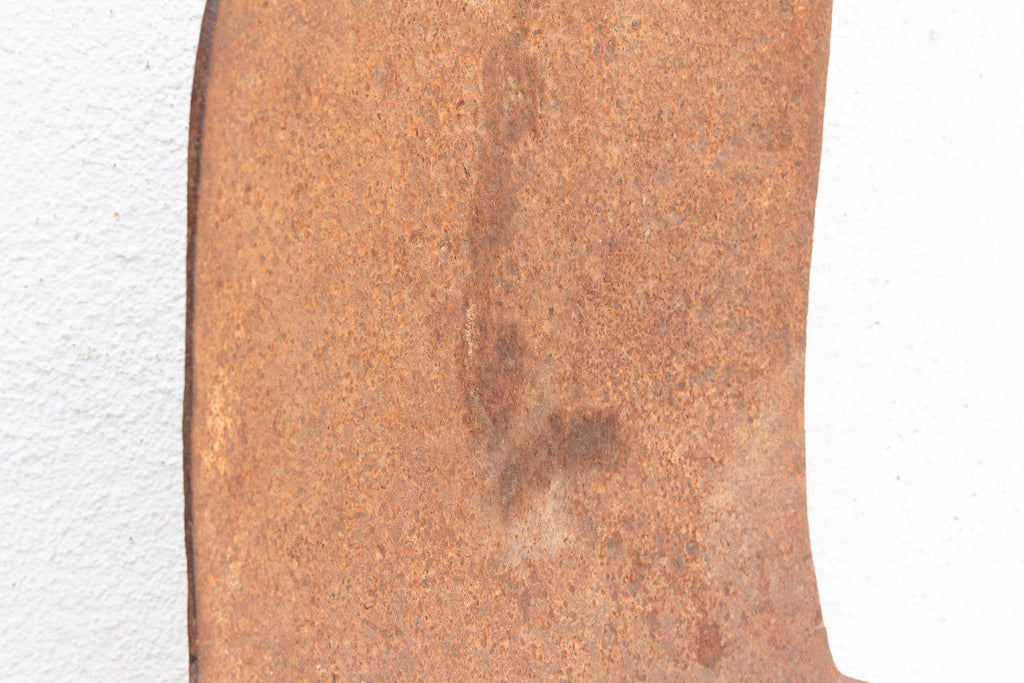 Antique African Iron Spade Currency on Custom Stand