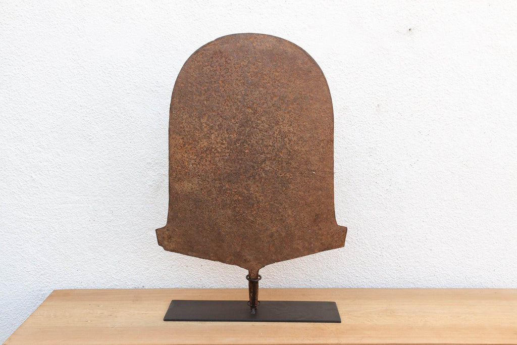 Antique African Iron Spade Currency on Custom Stand