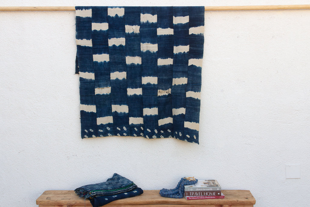 Caravan Trail Indigo Mud Cloth Throw