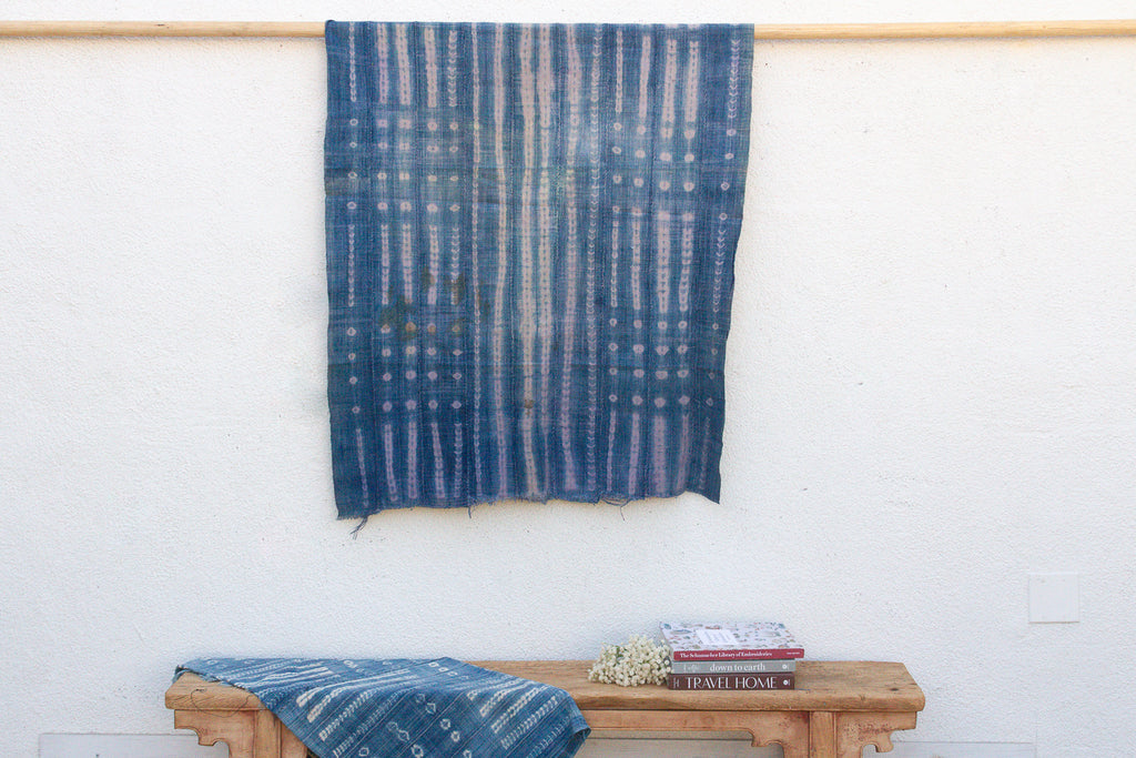 Timbuktu Dusk Indigo Mud Cloth Throw
