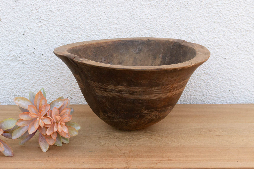 Antique Oromo Wooden Milk Bowl