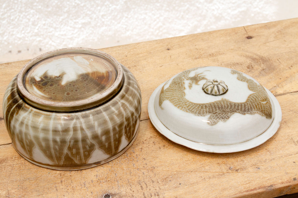 Pair of Imperial Asian Porcelain Lidded jars