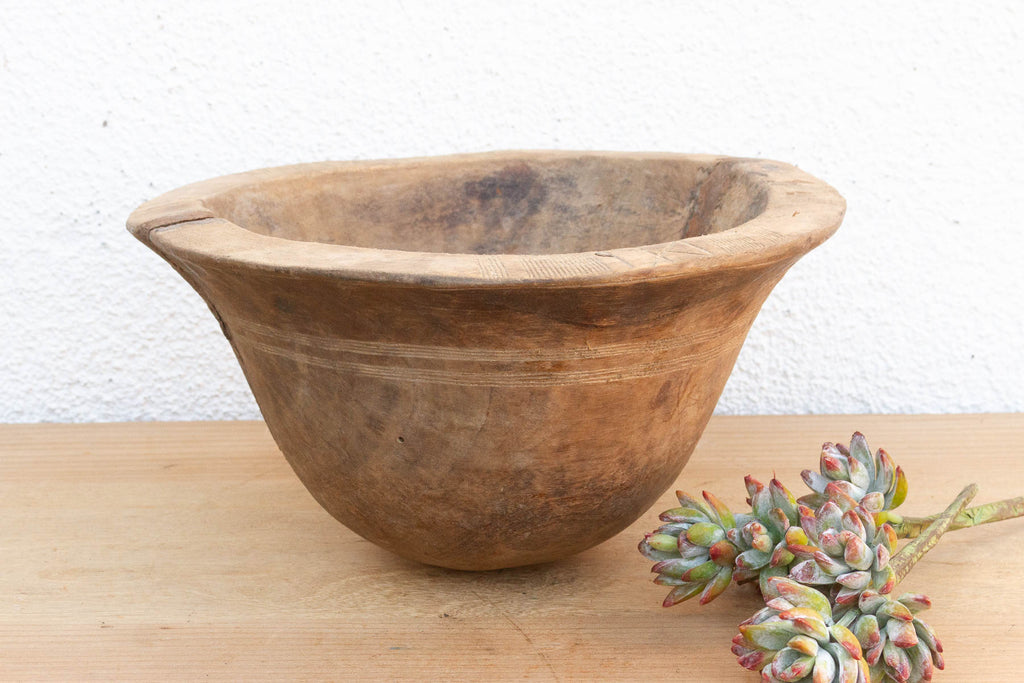 Wabi Sabi African Wood Bowl