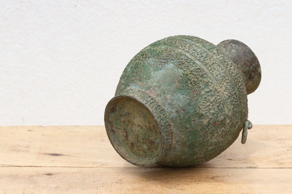 Echoes of Han Dynasty Style, Large Engraved Bronze Vase