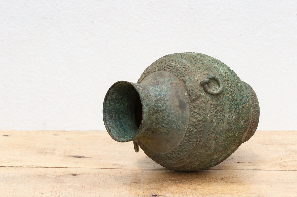 Echoes of Han Dynasty Style, Large Engraved Bronze Vase