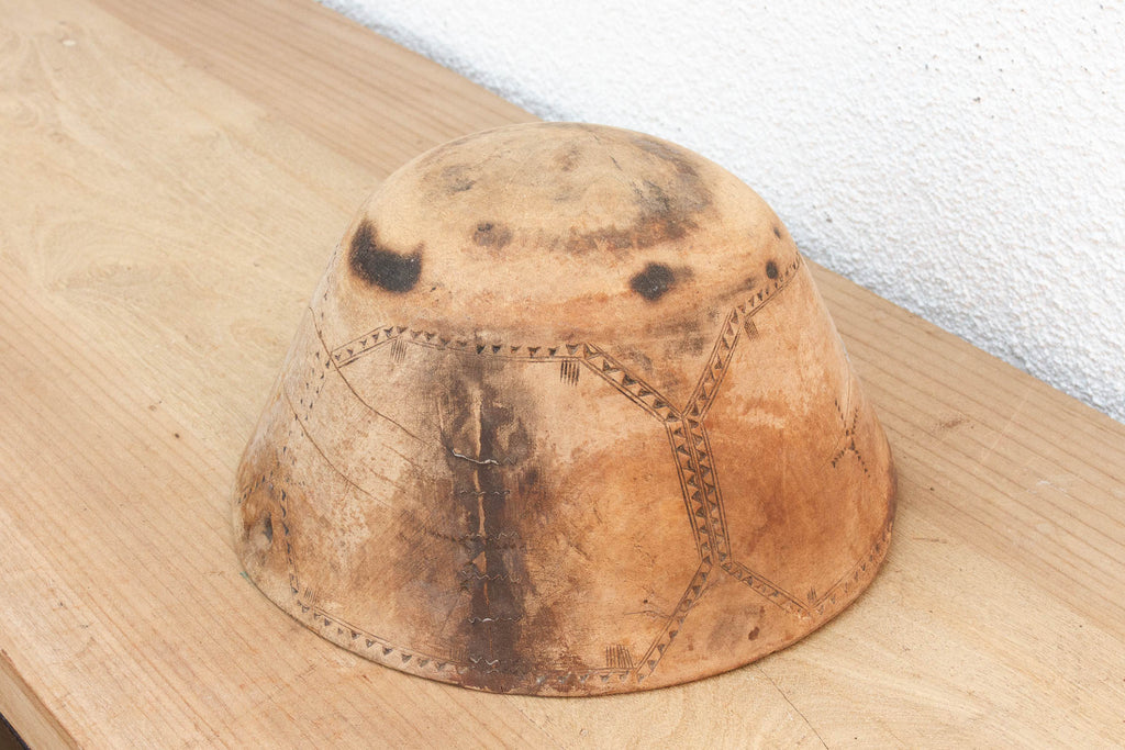 Rare Engraved Wooden African Bowl