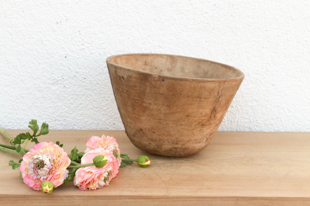 Original Bleached Wood African Vessel