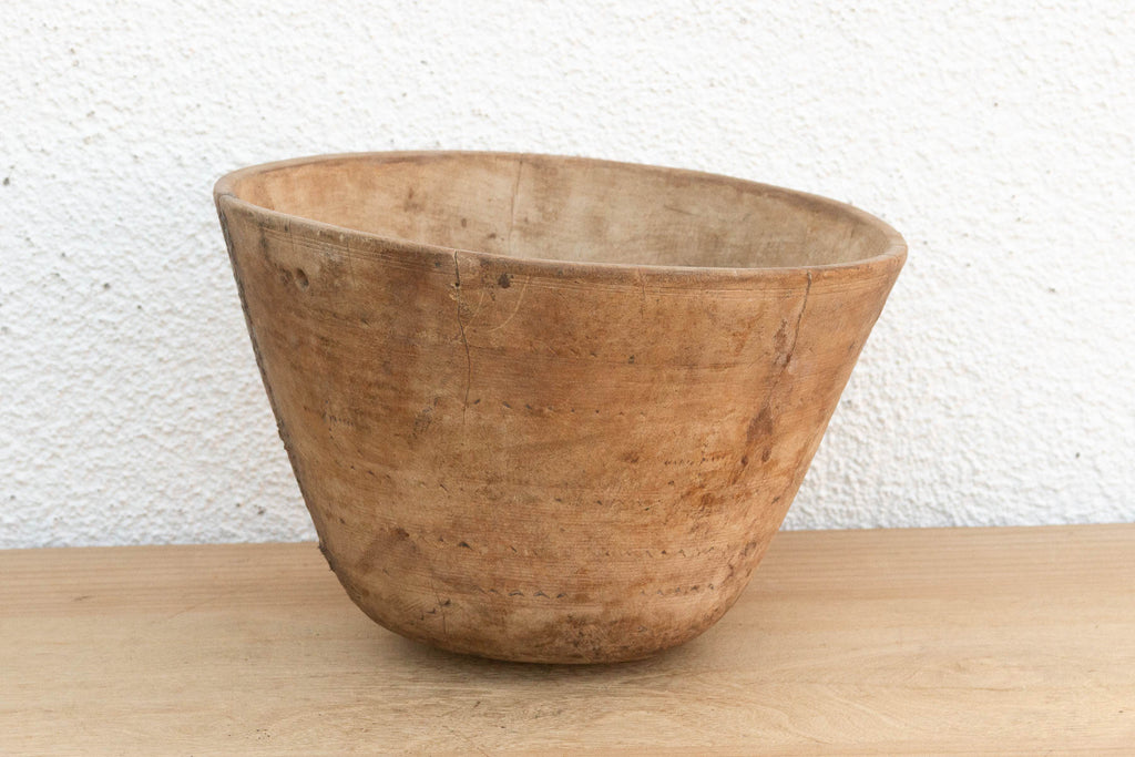 Original Bleached Wood African Vessel